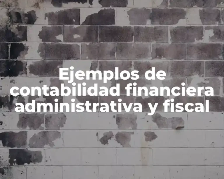 Ejemplos de contabilidad financiera administrativa y fiscal