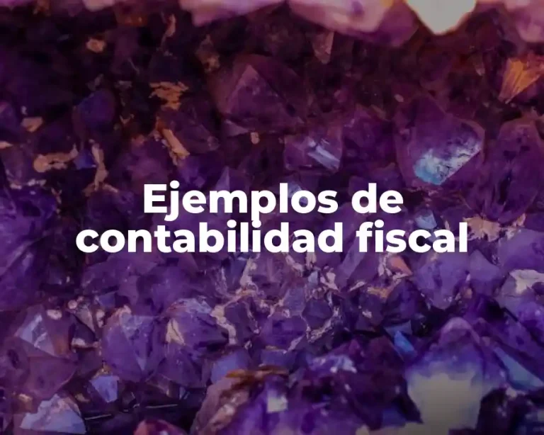Ejemplos de contabilidad fiscal
