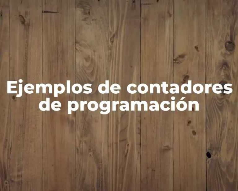Ejemplos de contadores de programación
