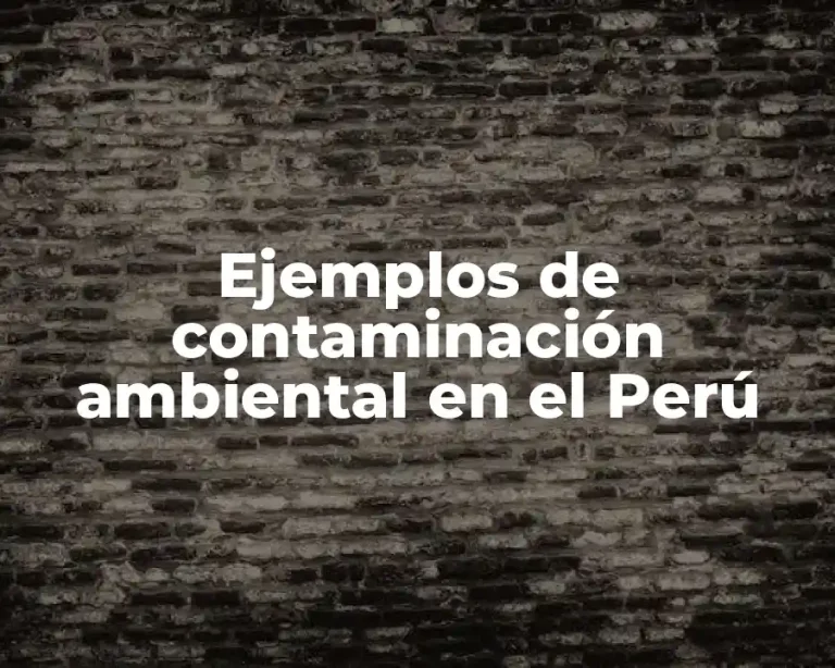 Ejemplos de contaminación ambiental en el Perú