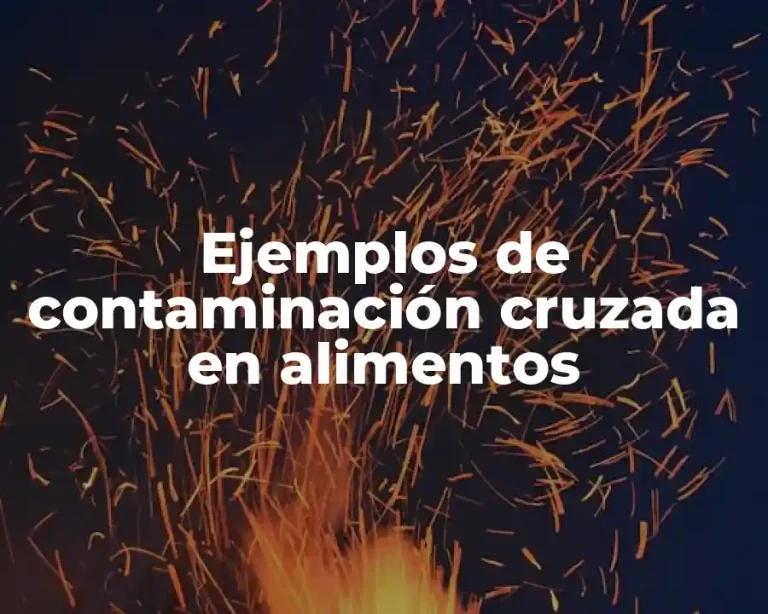 Ejemplos de contaminación cruzada en alimentos