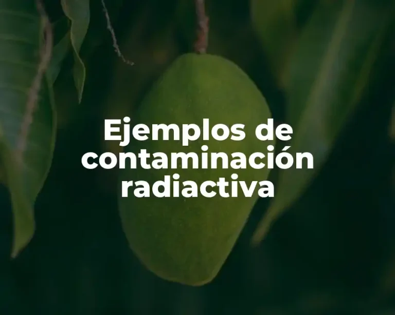 Ejemplos de contaminación radiactiva
