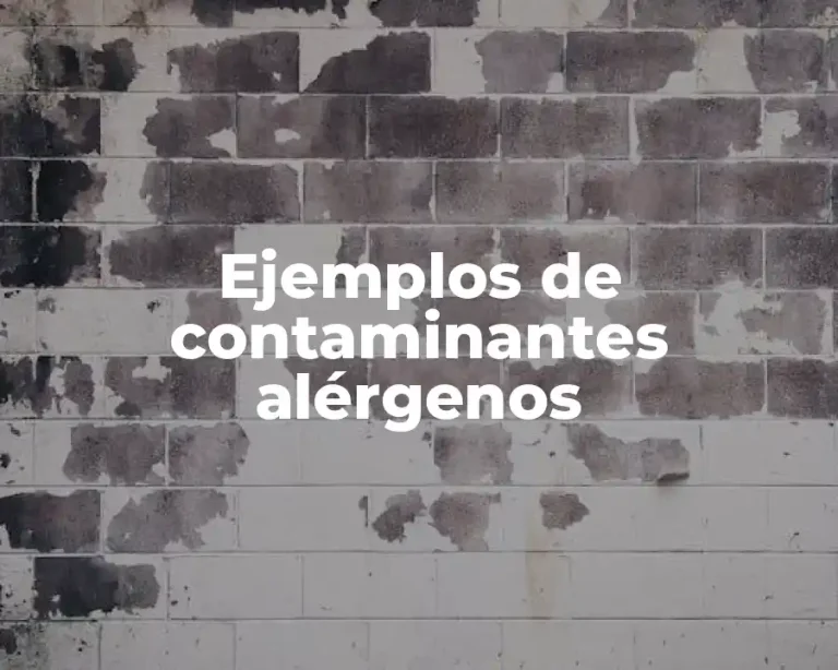 Ejemplos de contaminantes alérgenos