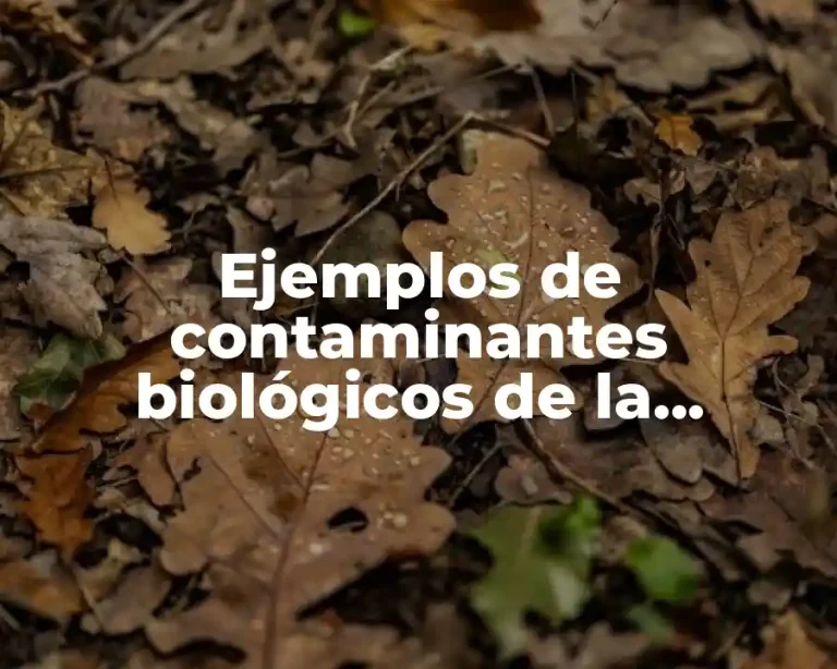 Ejemplos de contaminantes biológicos de la atmósfera