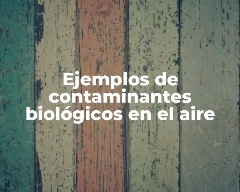 Ejemplos de contaminantes biológicos en el aire