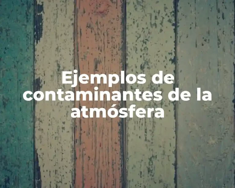 Ejemplos de contaminantes de la atmósfera
