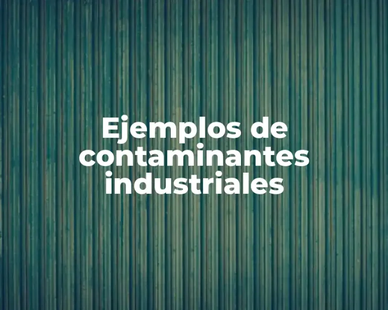 Ejemplos de contaminantes industriales