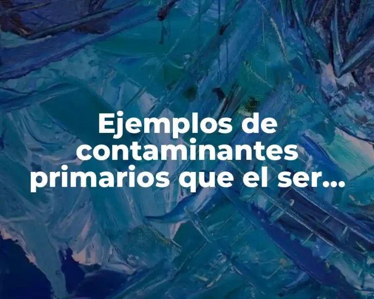 Ejemplos de contaminantes primarios que el ser humano provoca