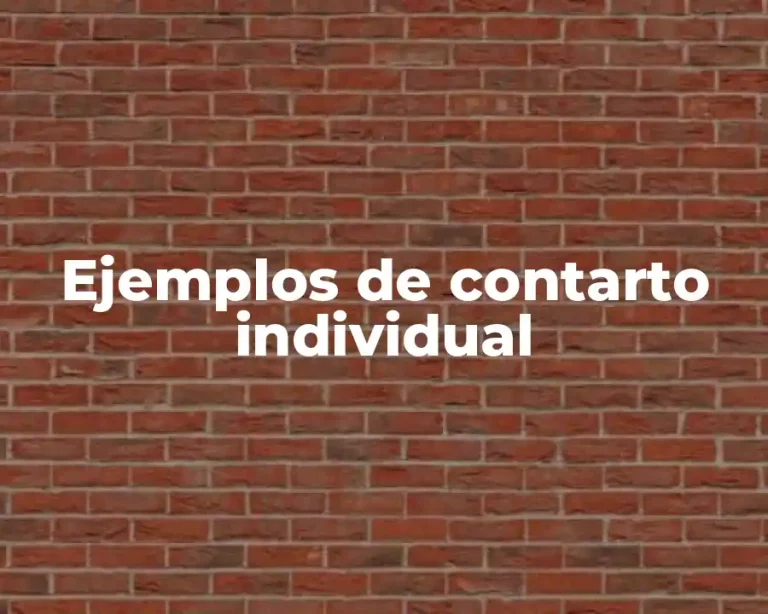 Ejemplos de contarto individual