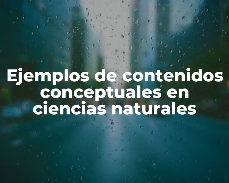 Ejemplos de contenidos conceptuales en ciencias naturales