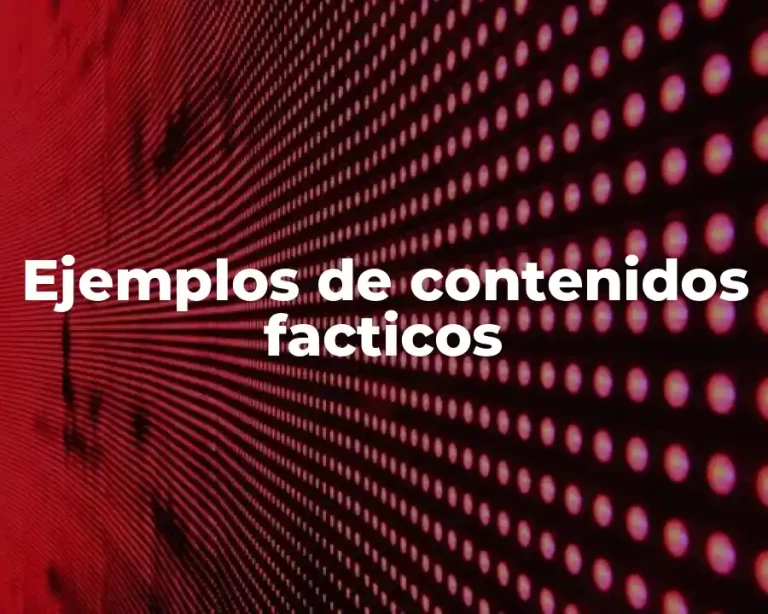 Ejemplos de contenidos facticos