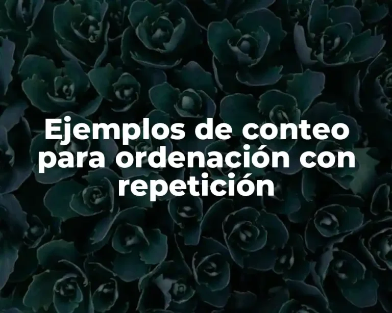 Ejemplos de conteo para ordenación con repetición