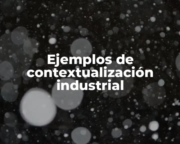 Ejemplos de contextualización industrial