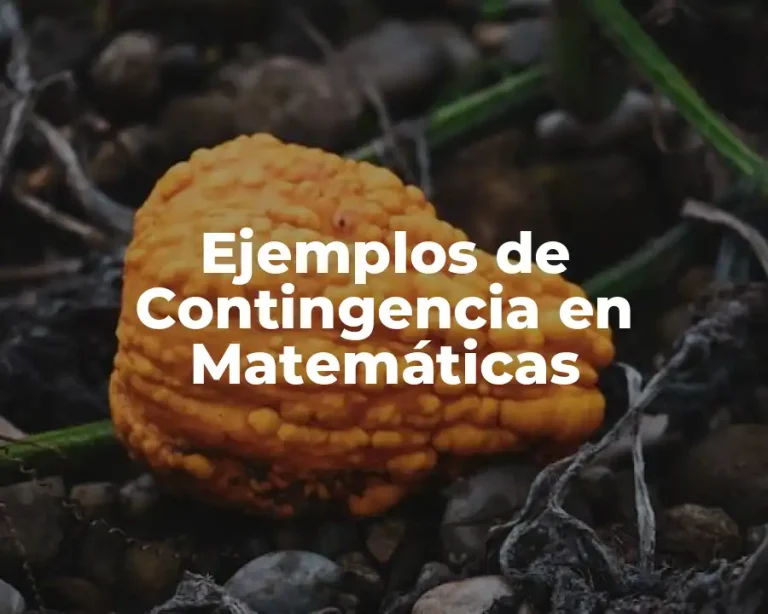 Ejemplos de Contingencia en Matemáticas