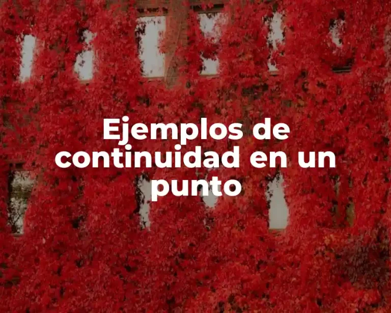 Ejemplos de continuidad en un punto