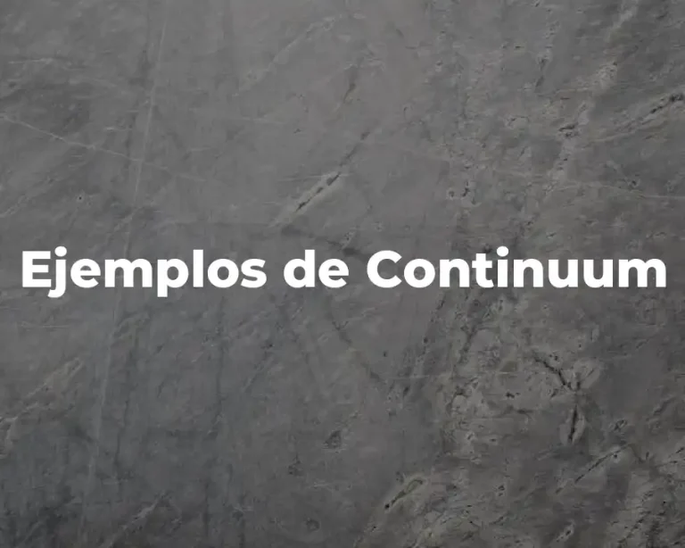 Ejemplos de Continuum