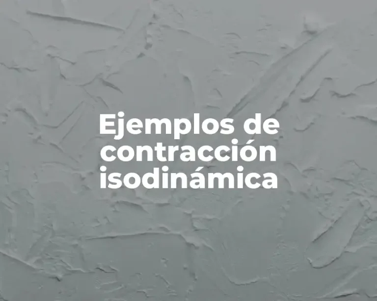 Ejemplos de contracción isodinámica