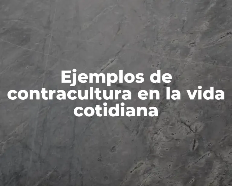 Ejemplos de contracultura en la vida cotidiana