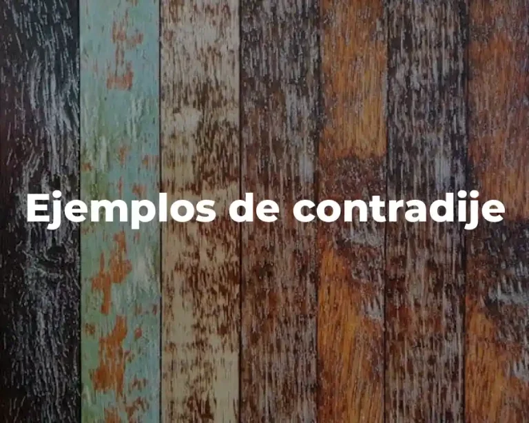 Ejemplos de contradije