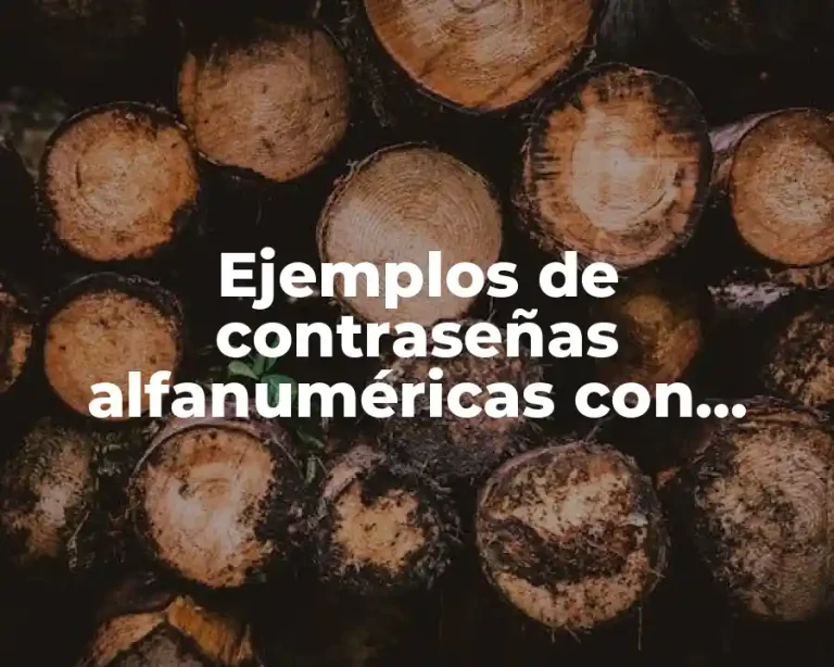 Ejemplos de contraseñas alfanuméricas con letras en solo minúscula