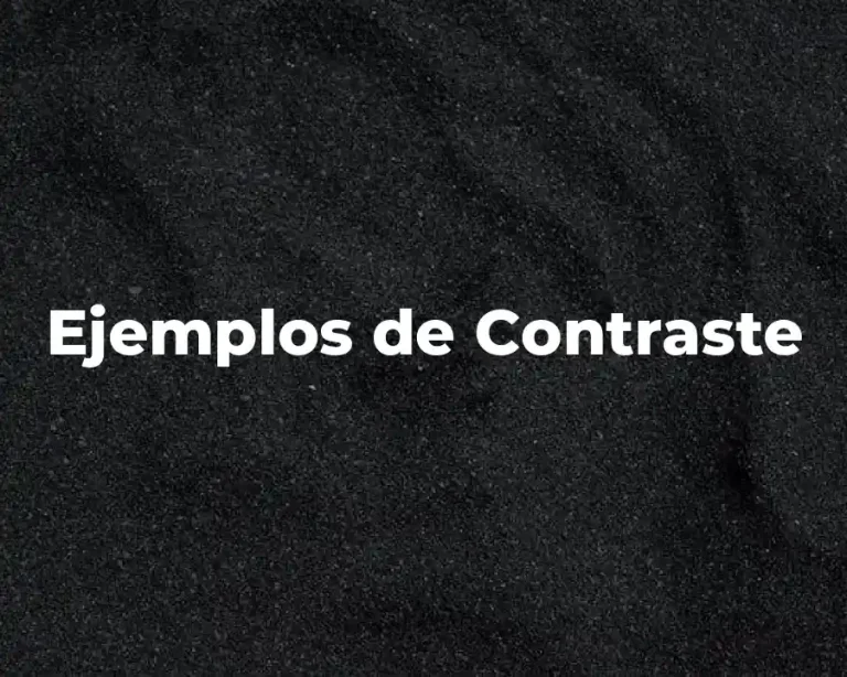 Ejemplos de Contraste