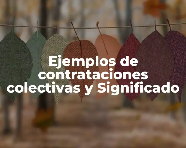 Ejemplos de contrataciones colectivas y Significado