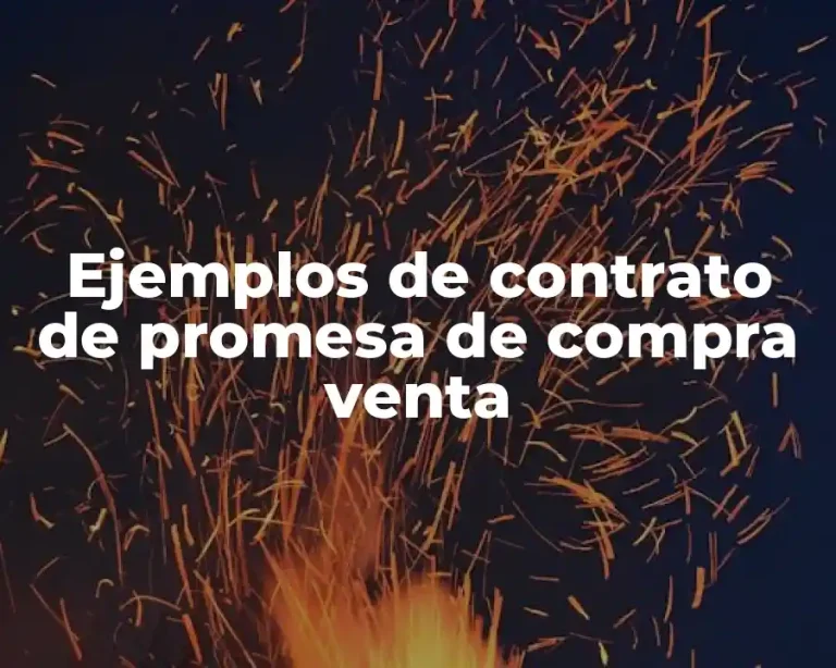Ejemplos de contrato de promesa de compra venta