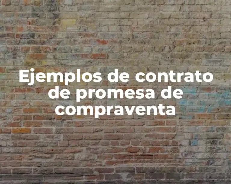 Ejemplos de contrato de promesa de compraventa