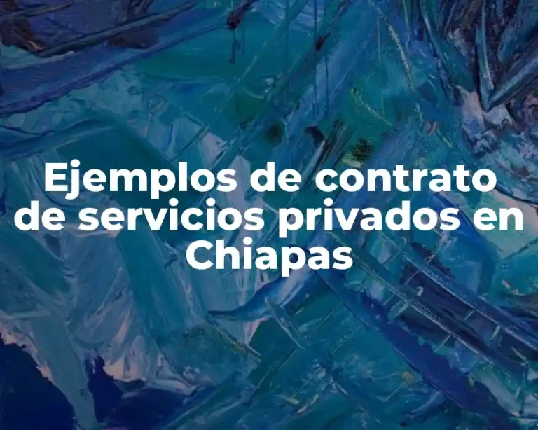 Ejemplos de contrato de servicios privados en Chiapas