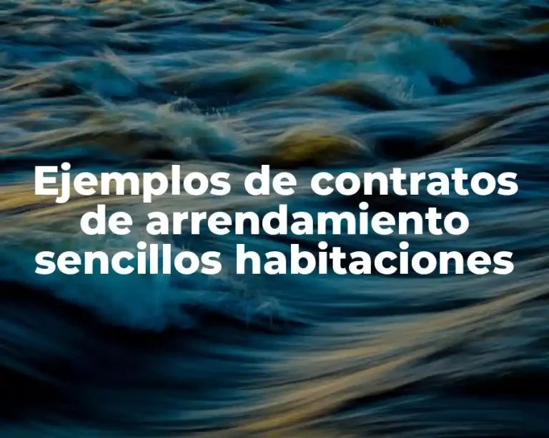 Ejemplos de contratos de arrendamiento sencillos habitaciones