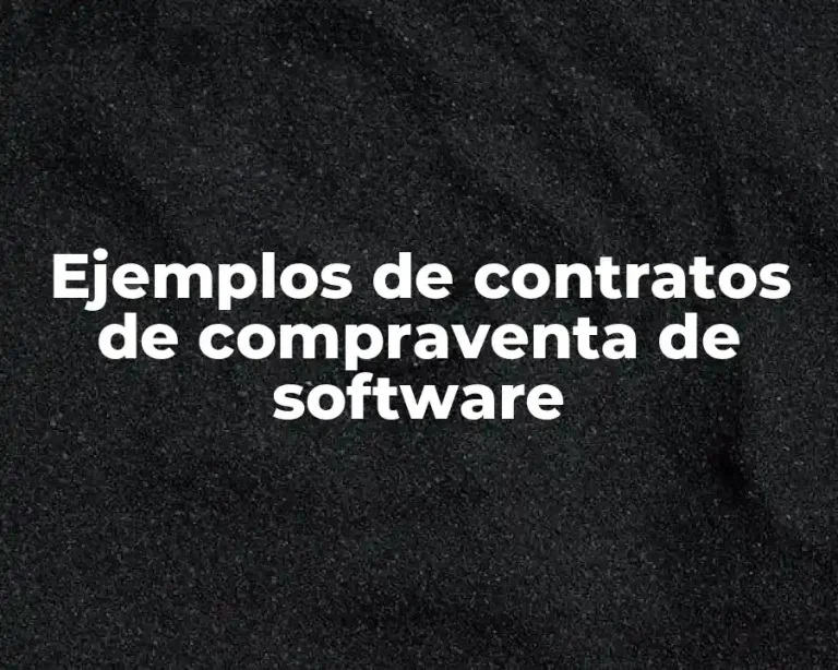 Ejemplos de contratos de compraventa de software