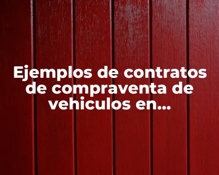 Ejemplos de contratos de compraventa de vehiculos en Guanajuato