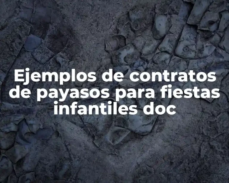Ejemplos de contratos de payasos para fiestas infantiles doc