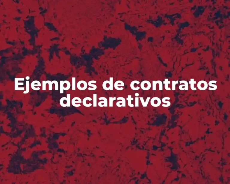 Ejemplos de contratos declarativos