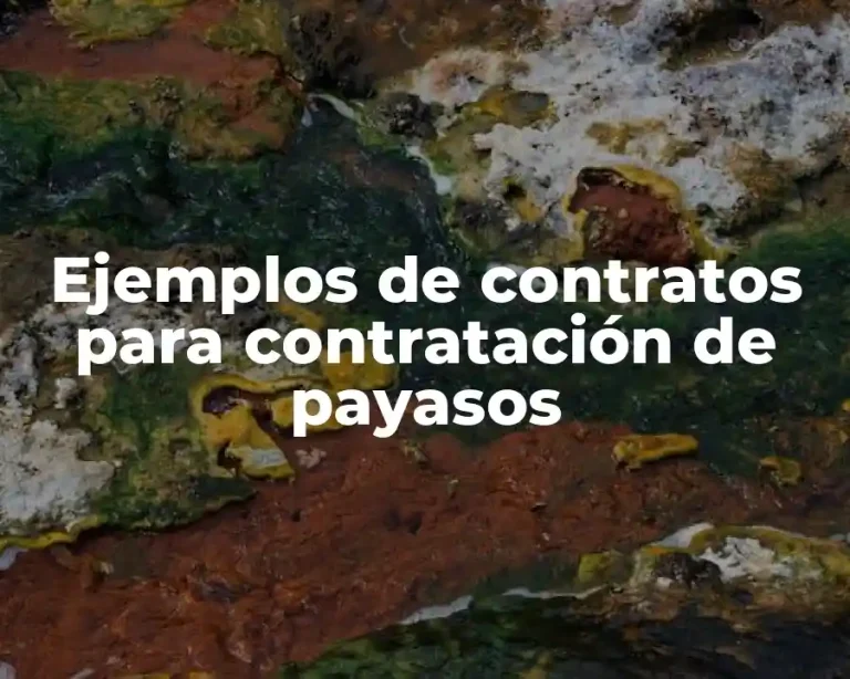 Ejemplos de contratos para contratación de payasos