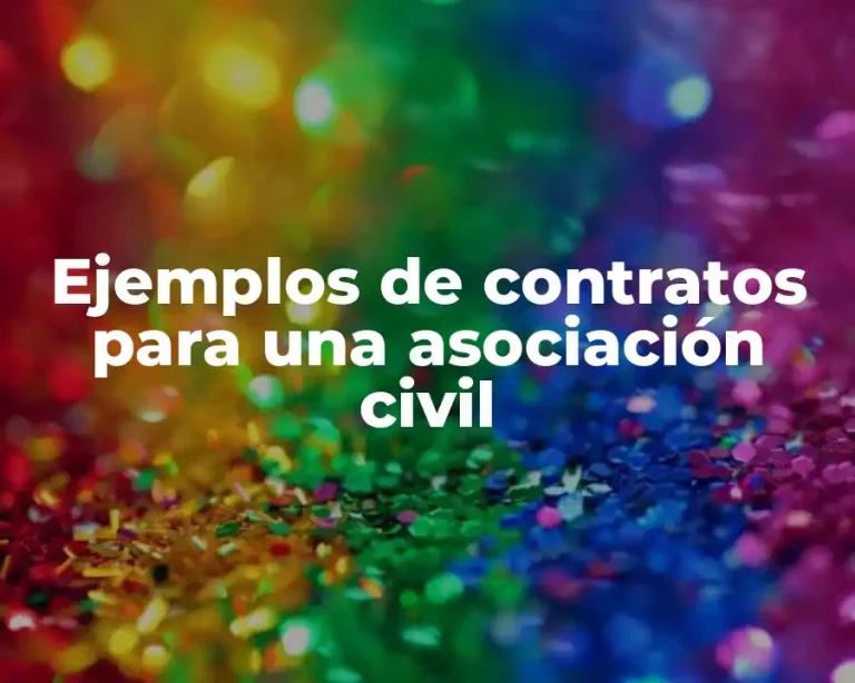 Ejemplos de contratos para una asociación civil