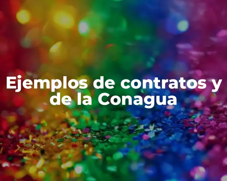 Ejemplos de contratos y de la Conagua