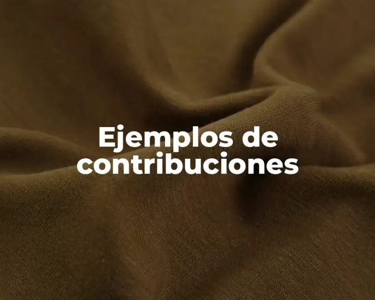 Ejemplos de contribuciones