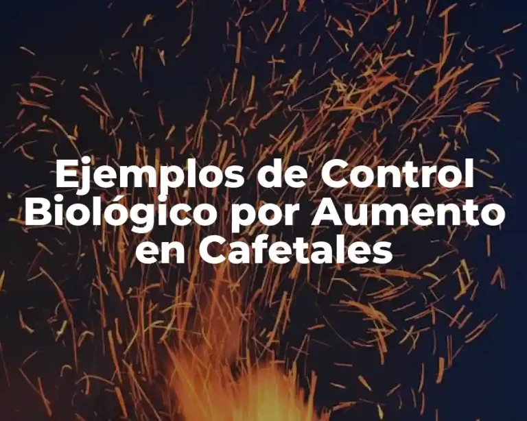 Ejemplos de Control Biológico por Aumento en Cafetales