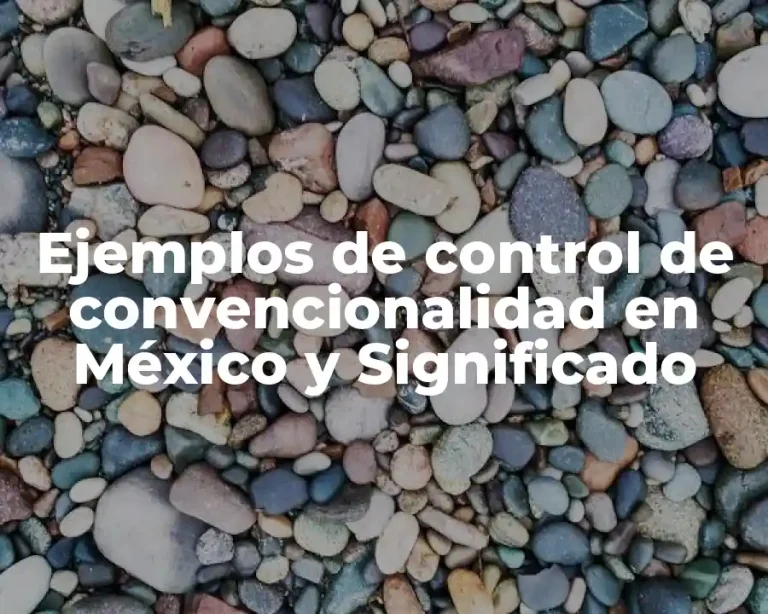 Ejemplos de control de convencionalidad en México y Significado