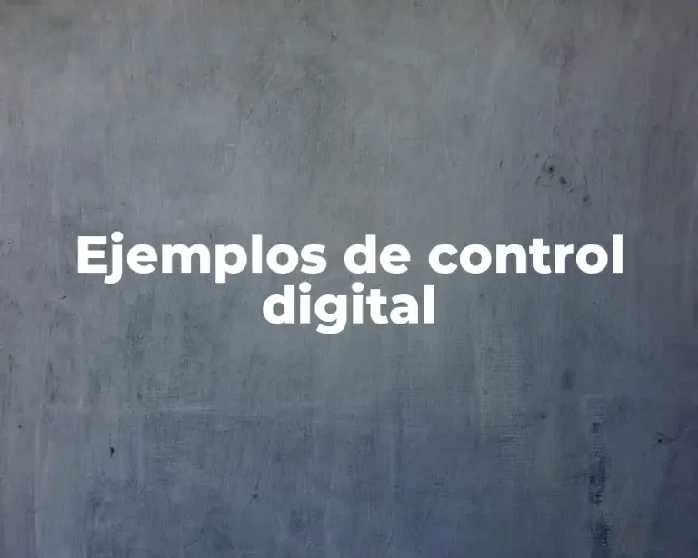 Ejemplos de control digital