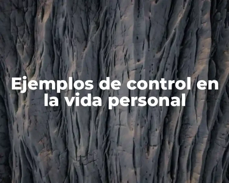 Ejemplos de control en la vida personal