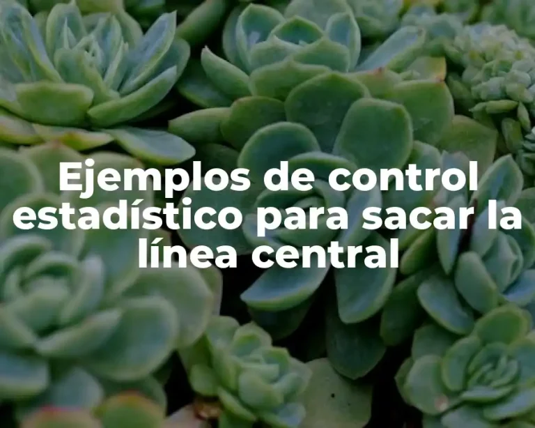 Ejemplos de control estadístico para sacar la línea central