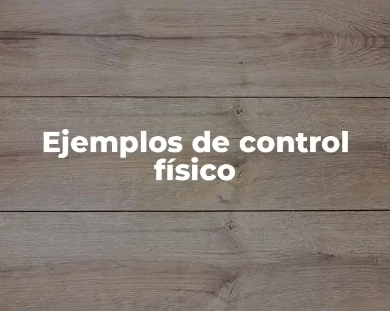Ejemplos de control físico