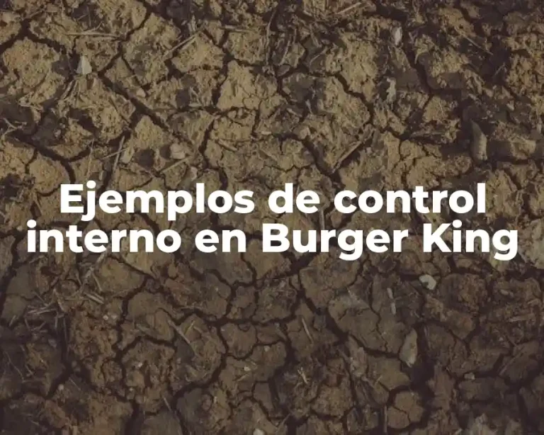 Ejemplos de control interno en Burger King