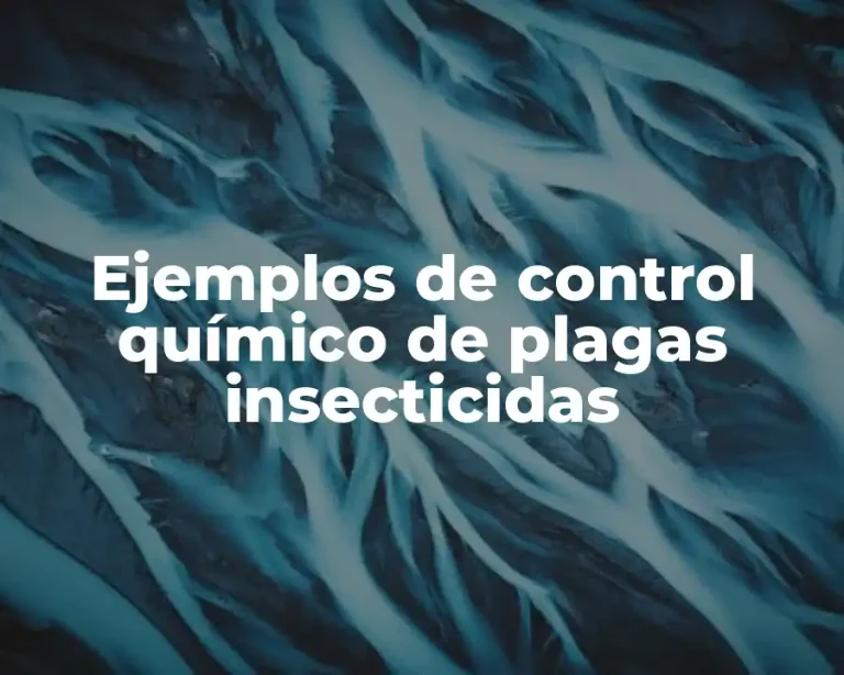 Ejemplos de control químico de plagas insecticidas