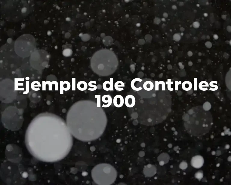 Ejemplos de Controles 1900