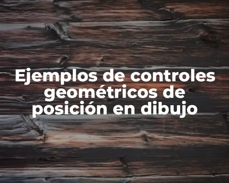 Ejemplos de controles geométricos de posición en dibujo