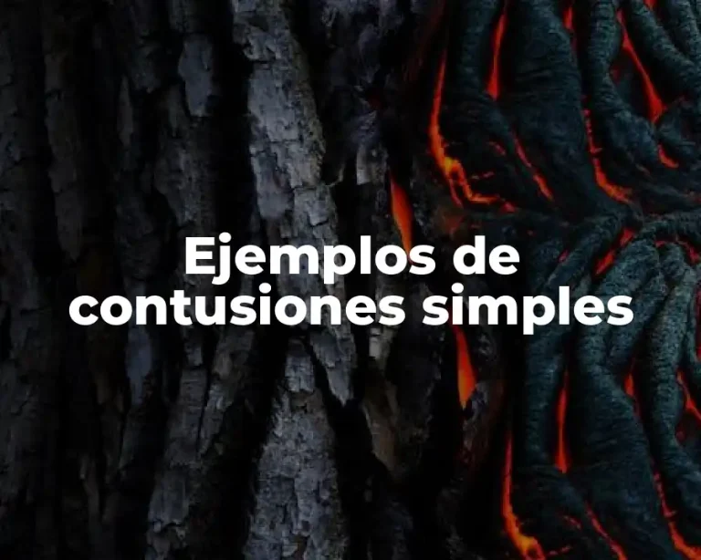 Ejemplos de contusiones simples