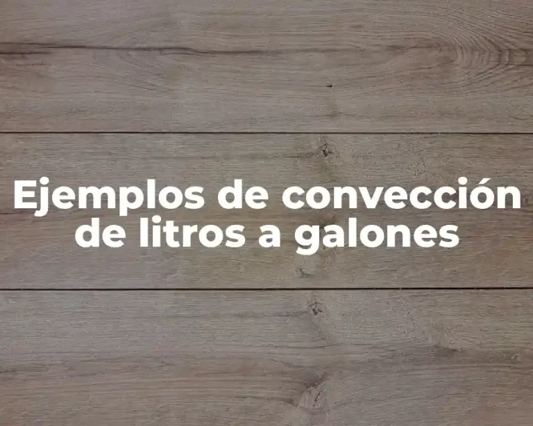 Ejemplos de convección de litros a galones